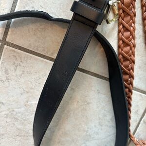 Black and Brown Women's Belt Set